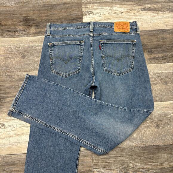 Levis 559 Red Tab Mid‎ Wash Blue Mens 35x32 Straight Leg Relaxed Fit Denim Jeans - Picture 1 of 15